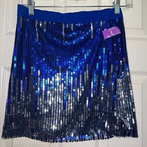 💎 NWT! Blue Sequin Mini Skirt